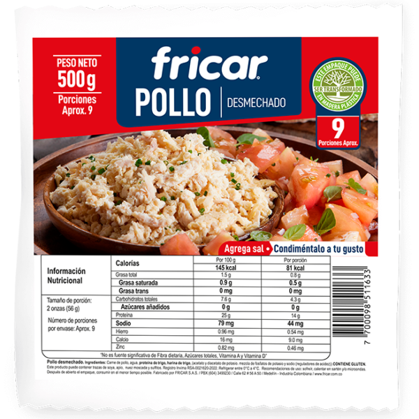 Carne desmechada pollo