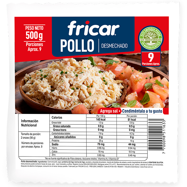 Carne desmechada pollo