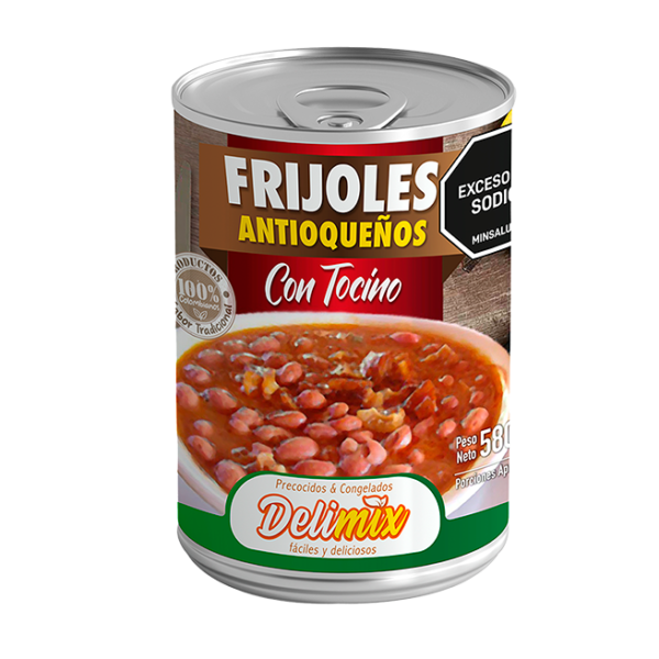 Frijoles artequeós con tocino